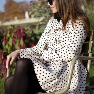 Developing a makeup look to complement the polka dot trend