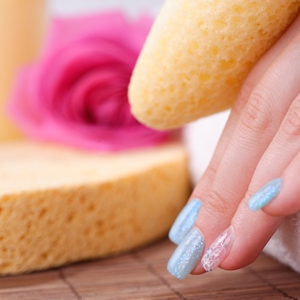 Use sponges to create spectacular nail designs